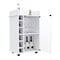 Tuhome Dukat Bar Cart, Two Shelves, Six Built-in Wine Rack, Four Casters, White BLB6543 - alternate 5